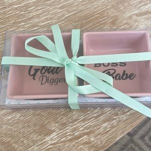 Two ring dishes - brand new in box